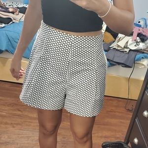 Black and white shorts